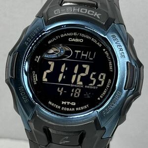 極美品 G-SHOCK MTG-M900BD-2JF MT-G タフソーラー 電波受信 電波ソーラー マルチバンド6 ブラック ブルー 反転液晶 メタルバンド デジタル