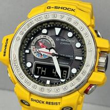 極美品G-SHOCK GWN-1000-9AJF GULFMASTER タフソーラー 電波受信 電波ソーラー マルチバンド6 トリプルセンサー イエロー 反転液晶_画像1