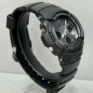 美品 G-SHOCK AWG-M100B-1A ファイヤーパッケージ タフソーラー 電波受信 電波ソーラー マルチバンド6 ブラック 反転液晶 アナデジの画像6