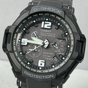 極美品 箱説付G-SHOCK GW-4000A-1AJF スカイコックピット タフソーラー 電波受信 電波ソーラー マルチバンド6 ブラック ホワイト クロノ