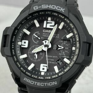 極美品 G-SHOCK GW-4000D-1AJF スカイコックピット タフソーラー 電波受信 電波ソーラー マルチバンド6 ブラック ホワイト メタルバンド