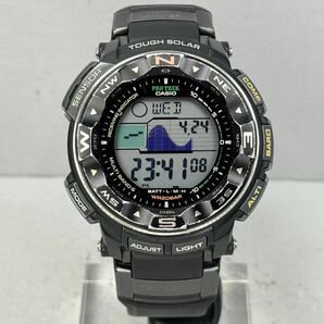 美品 PROTREK PRW-2500-1JF タフソーラー 電波受信 電波ソーラー マルチバンド6 方位.温度.気圧/高度計搭載 トリプルセンサー ブラックの画像5