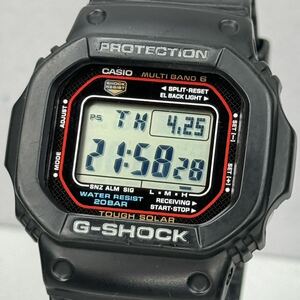 美品 CASIO G-SHOCK GW-M5610-1JF タフソーラー 電波受信 電波ソーラー マルチバンド6 スクウェア ブラック スピード オリジンモデル 