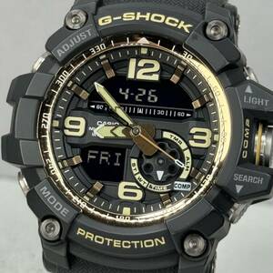 極美品 G-SHOCK GG-1000GB-1AJF MUDMASTERマッドマスター マッドレジスト 方位.温度計搭載 ツインセンサー ブラック ゴールド 反転液晶