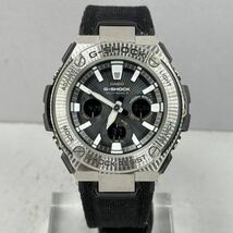 極美品 箱説付G-SHOCK GST-W330C-1AJF G-STEEL Gスチール タフソーラー 電波受信 電波ソーラー マルチバンド6 アナデジ ブラック 反転液晶_画像5