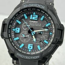 極美品 G-SHOCK GW-4000A-1A2JF スカイコックピット タフソーラー 電波受信 電波ソーラー マルチバンド6 ブラック ブルーインデックス_画像1