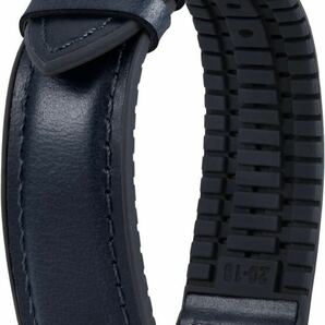 F31[BINLUN] 革時計ベルト クイックリリース オイルワックスレザー 腕時計バンド内側シリコン製男女兼用 20mm（ブルー/シルバー バックル）の画像1
