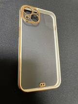 F20 iPhone13 ケース クリア 透明 全面保護 耐衝撃 TPU ソフト 薄型 メッキ加工 ストラップホール付き 落下防止（ホワイト）_画像1