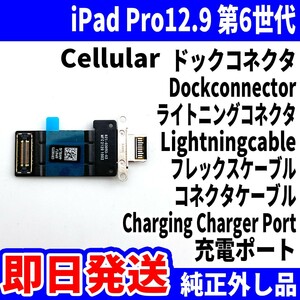 即日発送 iPad Pro12.9第6世代 ドックコネクタ 黒 ライトニングコネクタ 充電差込口 Dockconnector Lightning 修理 パーツ 交換 動作済