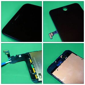 iPhone7plus 高品質液晶 フロントパネル 黒 高品質AAA 互換品 LCD 業者 画面割れ 液晶 iphone 修理 ガラス割れ 交換 防水テープ付 工具無の画像2