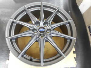 New vehicle外し Subaru ZD8 BRZ Sグレード GenuineWheels1本 18 Inch7.5J+48 100-5H マットダークグレーメタリック塗装 熊本(送料無料) A