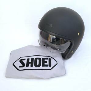 【3512】SHOEI ショウエイ ヘルメット Lサイズ J・O ジェイオー マットブラック 保存袋付の画像1