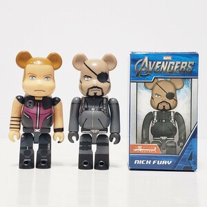 BE@RBRICK ベアブリック AVENGERS アベンジャーズ MARVEL マーベル ニックフューリ&ホークアイ 2体セット 100%