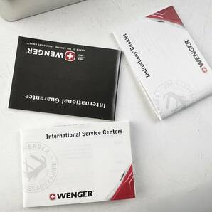 未使用 ウェンガー WENGER 腕時計 スモセコ 1円～ メンズ レザーベルト スモセコ クォーツの画像2