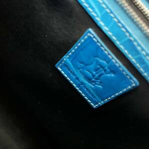 高級鞄 美品 VIET THANH クロコダイル ワニ革 シャイニングクロコ バッグ トートバッグ 男女兼用 本革 レザー 青 ブルーの画像7
