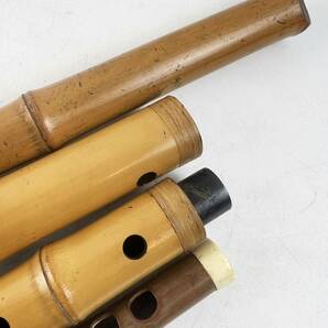 和楽器 尺八 笛 日本楽器 1円～ まとめ セット 竹製 保管品 古楽器 時代物の画像4