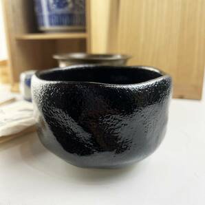 未使用 美品 高級茶道具セット 1円～ 茶碗 金彩蒔絵棗 在銘 銘有 古美術 煎茶道具 時代物 染付の画像6