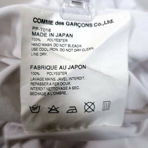 【良品】コムデギャルソンオムプリュス ロング丈プリントＴシャツ COMME des GARCONS Homme Plus サイズＳ 白灰の画像9