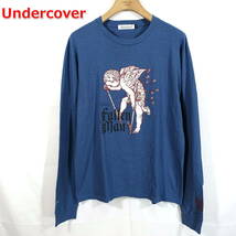 【良品】アンダーカバー　fallen manロングＴシャツ　UNDERCOVER　サイズ３（Ｌ）　青_画像1