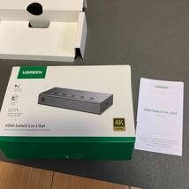 ★通電確認のみ UGREEN HDMI 切り替え器 【5入力1出力 4K@60Hz】 HDMIセレクター HDCP 2.2/HDMI 2.0 HDMIスイッチャー 手動 ジャンク扱い★_画像7