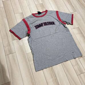 TOMMY HILFIGER/トミーヒルフィガー/半袖/リンガーT/Tシャツ/フラッグ/90s/オールド/M/Lの画像1