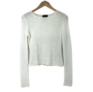 GUCCI Gucci long sleeve knitted cut and sewn FC3013 lady's S size white summer knitted 