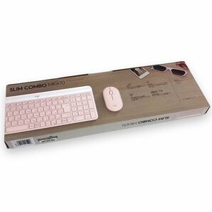 ▼未使用 未開封 logi cool ロジクール SLIM COMBO MK470キーボード マウス ピンク 薄型 ワイヤレス RA6479の画像6