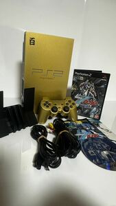 ★動作確認済★ SONY ソニー PlayStation2 SCPH-55000 GU SONY tプレイステーション2 PS2 プレステ2 百式 ゴールド