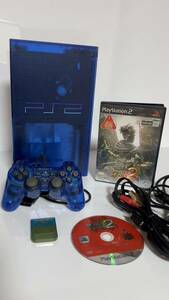 ★動作確認済★ SONY ソニー PlayStation2 SCPH-37000 L オーシャンブルー OCEAN BLUE プレイステーション2 プレステ2 PS2