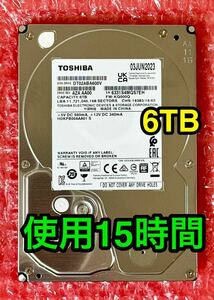 【送料無料★使用時間15時間★6TB】TOSHIBA★東芝製DT02ABA600V★Serial ATA★2023年6月製