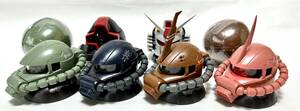 EXCEED MODEL ZAKU HEAD エクシードザクヘッド　ガンダムヘッド・ドムヘッド　未開封2点　LEDキット取り付け済み1点　合計8点セット