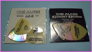 【　THE ALFEE　】　ギターピック　オリジナル自画像　COUNT　DOWN　【　昭和　ミュージシャン　ギター　ピック　】