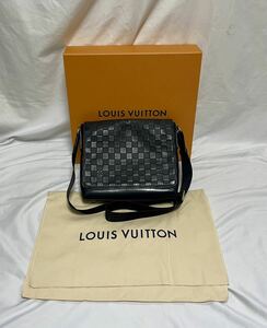 1円〜② LOUIS　VUITTON【ルイヴィトン】 N41033 ディストリクトPM NM ショルダーバッグ　ダミエ　アンフィニ オニキス　ブラック系