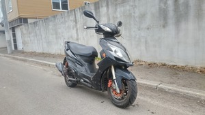  Hokkaido Sapporo departure Kymco racing King 180Fi document have battery origin .. cell one engine starting.! 1000 jpy start! maintenance do ....!