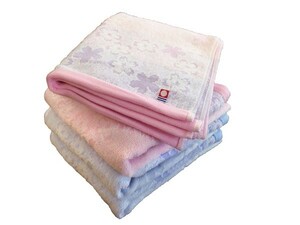 [ free shipping ] now . towel Mai . Sakura face towel 4 pieces set ( pink 2 sheets * blue 2 sheets ) now . brand 