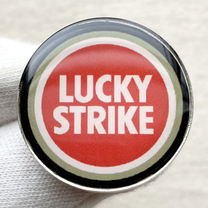 ラッキーストライク　LUCKY STRIKE　煙草　たばこ　ロゴマーク◆ピンバッジ　ピンズ　バッチ　ブローチ◆アメリカン　ラキスト　洋モク