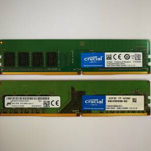 保証あり crucial製 DDR4-2666 PC4-21300 メモリ 8GB×2枚 計16GB デスクトップパソコン用の画像1