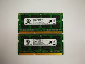 保証あり PASOUL DDR3L 1600 PC3L-12800 メモリ 8GB×2枚 計16GB ノートパソコン用