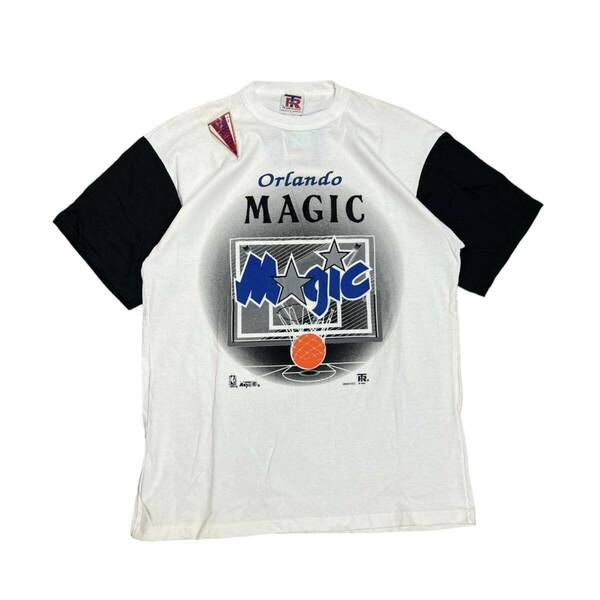 90s deadstock ORLANDMAGIC vintage Tシャツ 半袖 ホワイト USA製 アメリカ製　NBA カットソー ストリート　バスケ