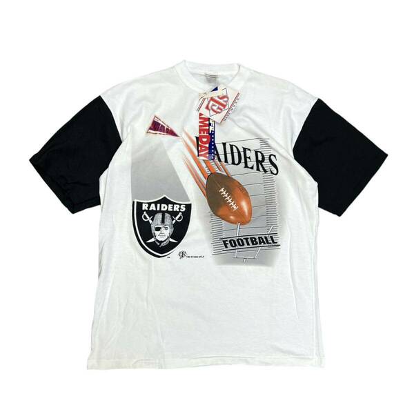 90s deadstock Los Angeles RAIDERS レイダース　Tシャツ　vintage Tシャツ 半袖 サイズL USA製 アメリカ製　NFL