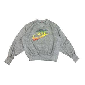 90s Nike スウェット トレーナー 古着 銀タグ　vintage ガゼット付き　長袖 プリント　vintage ナイキ　ビンテージ　リバースウィーブ