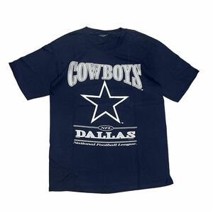 90s Dallas cowboys NFL Tシャツ ネイビー プリント コピーライト入り　アメフト　ビンテージ　vintage XL相当　アメリカ