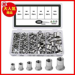 [ number . limit equipped!] *200 piece charcoal element steel * Menetop rivet nut 200 piece insertion nutter steel alloy riveter nut rivet M3 M4 M5 M6 M8 M10