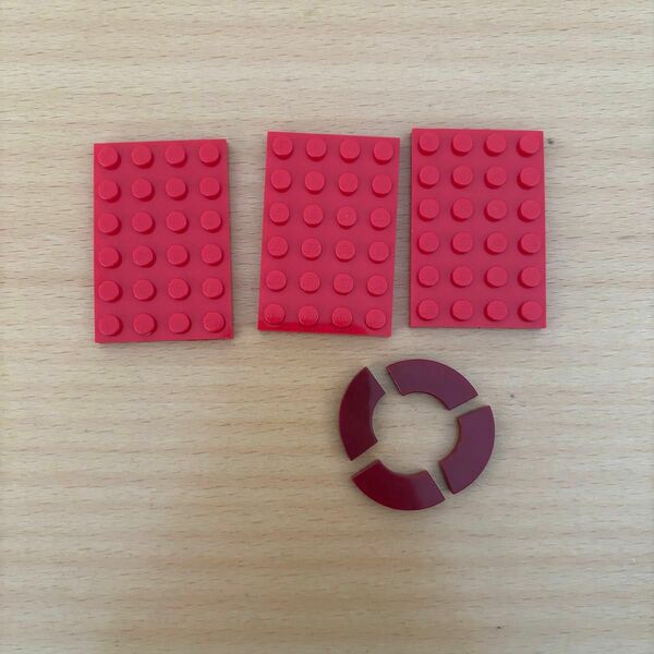 レゴ 4x6プレート　赤　レッド　カーブ