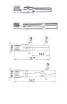 太陽光ケーブル　MC4コネクター用ギボシ　金属端子　20組セット　2.5sq～6sq線用　ソーラーパネル、太陽光発電用　コネクタ_画像4