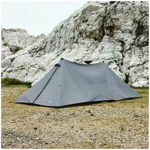 【残りわずか！】SNB/アンドワンダー×ムラコ muraco HERON 2POLE TENT SHELTER SET 574-3977173/Gray/コラボ/大型/大人数/ファミリー/焚火の画像3