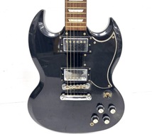 N106-W7-1378 ◆ Epiphone エピフォン SG STANDARD エレキギター ギター 楽器 弦楽器 ブラック 全長約103cm③_画像4