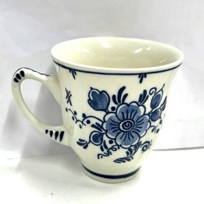 P131-W7-1263 ◆ Royal Goedewaagen Blue Delft Handwork Holland カップ＆ソーサー 花 青 ブルー 食器 洋食器③の画像3