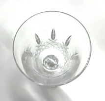 P124-W13-1073 BOHEMIA Hand-cut lead crystal ボヘミア ハンドカット クリスタルガラス ペアグラス ワイングラス 2個セット③_画像4