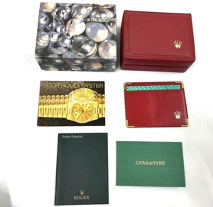 P109-W11-529 ROLEX Rolex OYSTER oyster 14.00.01 original wristwatch for empty box outer box middle box red box case booklet / card kind attaching ③